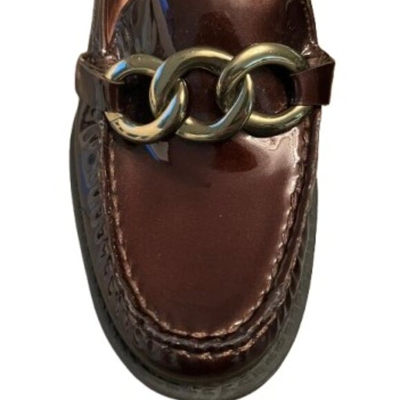 NWT AK Anne Klein iFlex Aklina Brown Patent Leather Loafer Women's - Size 6 - Picture 4 of 8